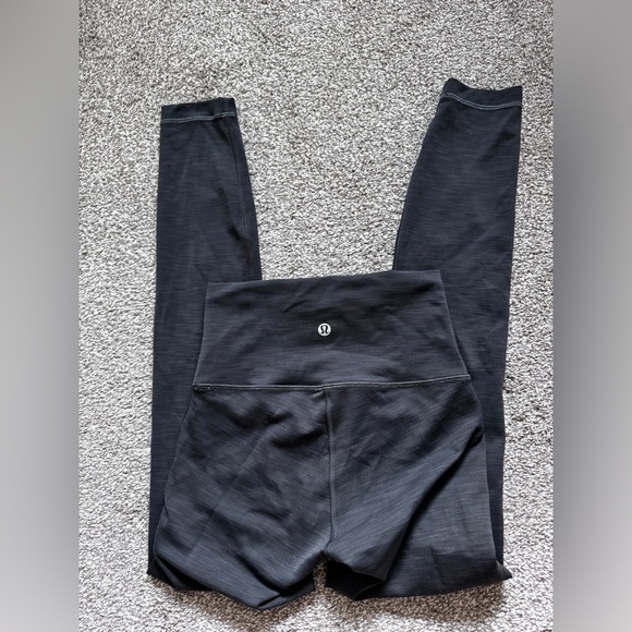 LULULEMON Wunder Train High Rise Tight 25” Heathered Graphite Grey Sz 2 - Picture 7 of 11